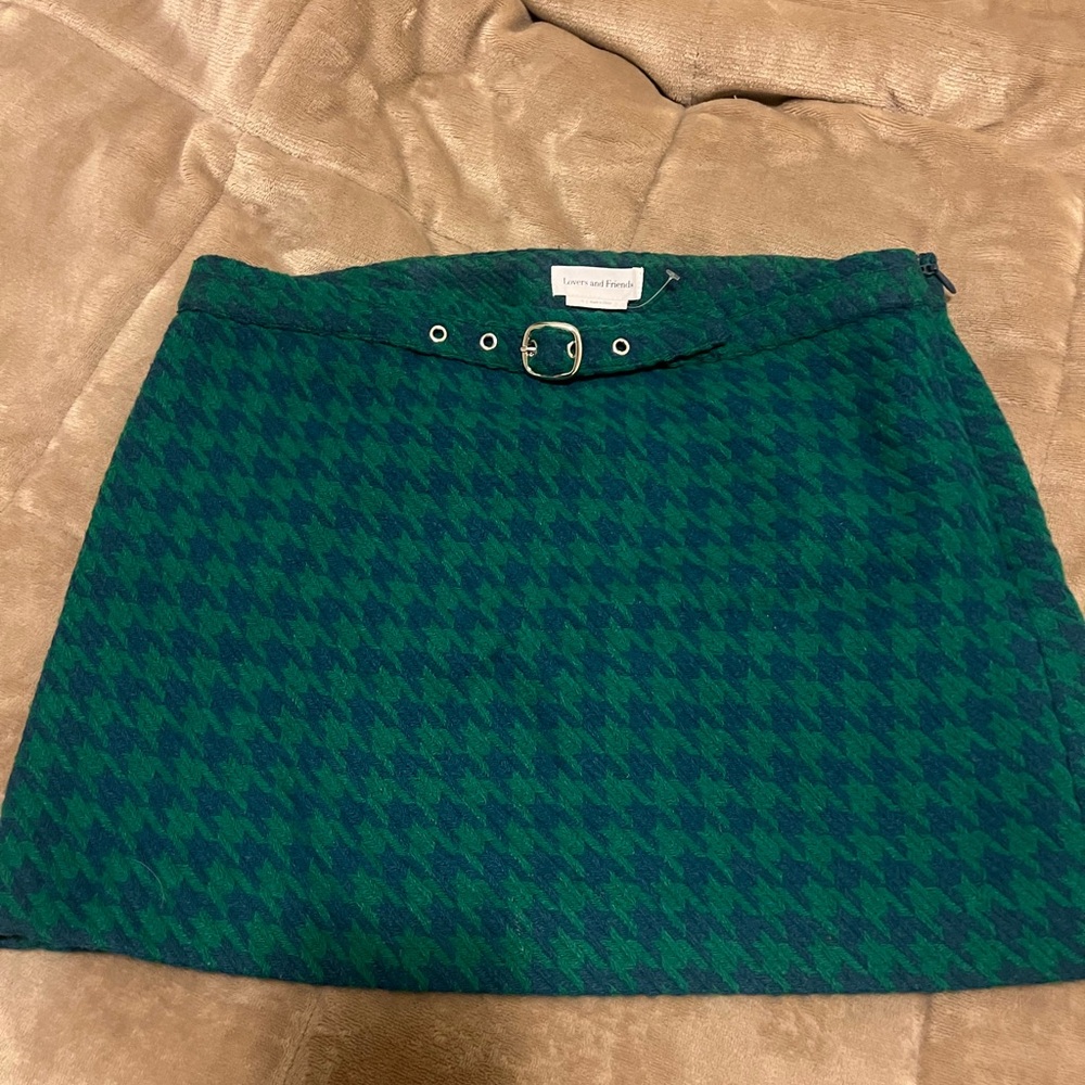 Green Plaid Skirt